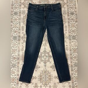 American Eagle Next Level Stretch Highest Rise Jeggings Dark wash sz 16long.